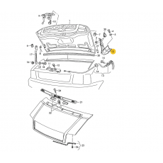 Петля капота L VAG 2D0823301B