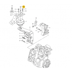 Подушка R болт М10х40 2.4 2.5 VAG N10234204