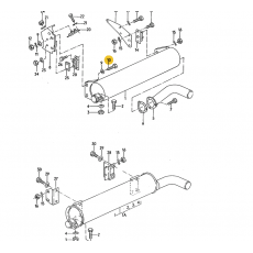 Подушка двигателя болт М8x20 VAG N01024016