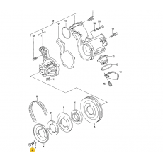 Подушка двигателя болт М8x20 VAG N01024016