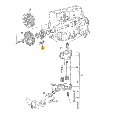 Подушка двигателя болт М8x20 VAG N01024016