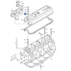 Резинка шпильки клапанной крышки верх все моторы VAG 028103533