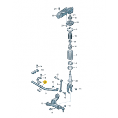 Резинка стабилизатора передняя VAG 7L0411313J