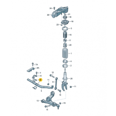 Резинка стабилизатора передняя VAG 7L0411313H