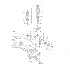 Подушка перенего стабилизатора к кузову VAG 7M0411031