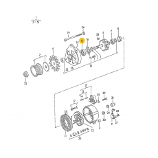 Подшипник генератора передний 90А +Т4 VAG 021903221D