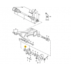 Подшипник задней ступицы внутренний VAG 211501287