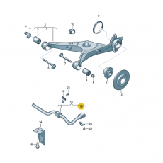 Резинка стабилизатора задняя наружная 23мм VAG 7H5511414