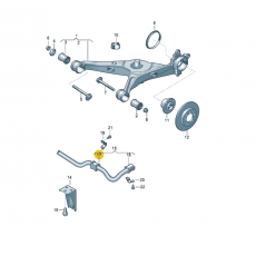 Резинка стабилизатора задняя внутренняя 23мм VAG 7H5511413B