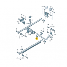 Резинка стабилизатора заднего16мм A9063260781 VAG 2E0511413M