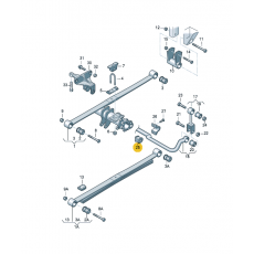 Резинка стабилизатора заднего 33мм A9063260481 VAG 2E0511413L