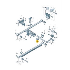 Резинка стабилизатора заднего 20мм A9063260881 VAG 2E0511413F