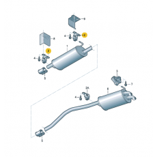 Резинка глушителя VAG 7H0253144E