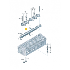 Распредвал 2,5 AXD AXE INA 428011110