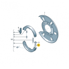 Распорка задних тормозных колодок гильза VAG 2D0609206