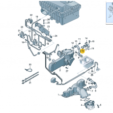 Радиатор рециркуляции ОГ прокладка  VAG 03L131547L