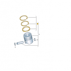 Поршневые кольца 81,01 Std на один поршень MAHLE 02990N0