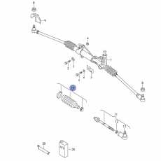 Пыльник рулевой тяги VAG 2D0498831