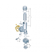 Прокладка кронштейна масляного фильтра и блоком VAG 038115441A