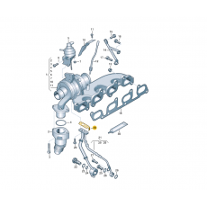 Прокладка под трубку турбины 2.0L VAG 03L145757P