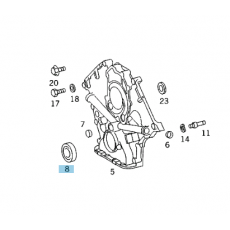 Сальник передний коленчатого вала 45x67x8 Mercedes-Benz 1209970346