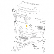 Бампер передний Cayenne 2003-2010  PORSCHE 95550531101G2X Б/У