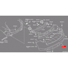 Бампер задний FX/QX70 (S51) INFINITI 85022-1CA0H Б/У