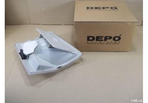 Поворотник L белый DEPO 441-1510L-UE-C