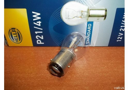 Лампа стоп-сигнала P21W-4W 12V Hella 8GD004772-121