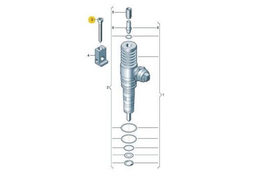 Болт топливной форсунки М6х64 1.9 VAG 038103385A