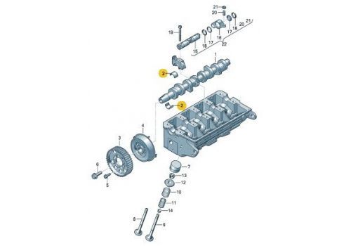 Вкладыши распредвала 1,9/2,5 GLYCO N147/5STD