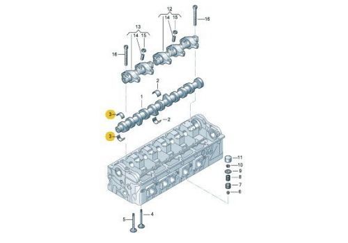 Вкладыши распредвала 2,5 комплект 2 штуки GLYCO 73-4828STD