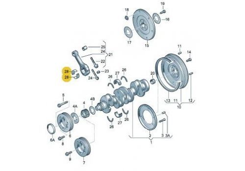 Вкладыши шатунные STD AXB,AXC STD Kolbenschmidt 77555600