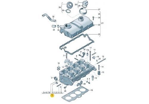 Головка блока AXB AXC AMC 908716