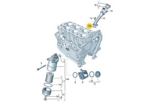 Горловина маслозаливная AXC AXB кольцо VAG 06A103483D