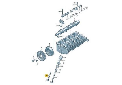 Клапан впускной AXD,AXE,BLJ,AXC,AXB Kolbenschmidt 331033