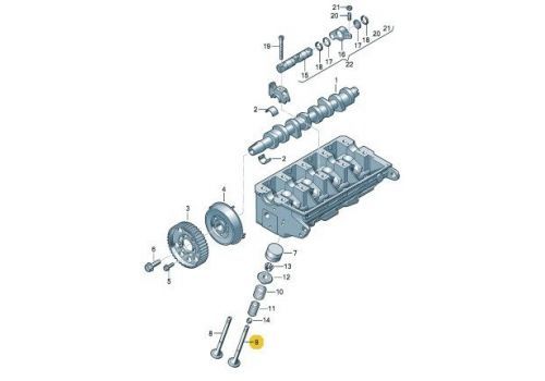 Клапан выпускной AXD,AXE,BLJ,AXC,AXB Kolbenschmidt 331034