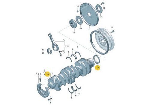 Кольцо стопорное коленвала 2.5 VAG N90997701