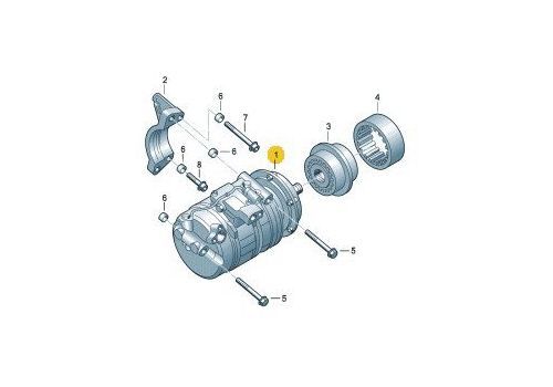 Компрессор кондиционера AXE AXD BPC BNZ + TOUAREG Nissens 890635