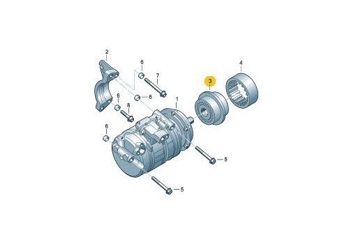 Муфта свободного хода компрессора кондиционера VAG 070903201E