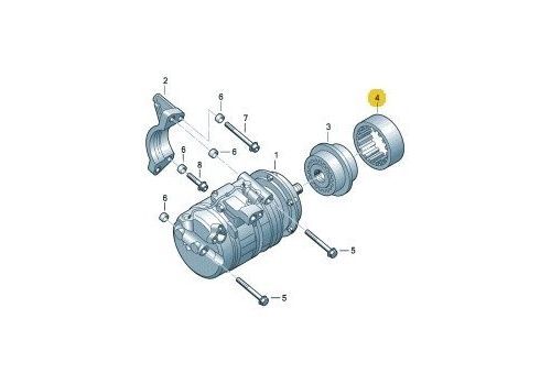 Муфта свободного хода компрессора кондиционера резиновая Gates EG1