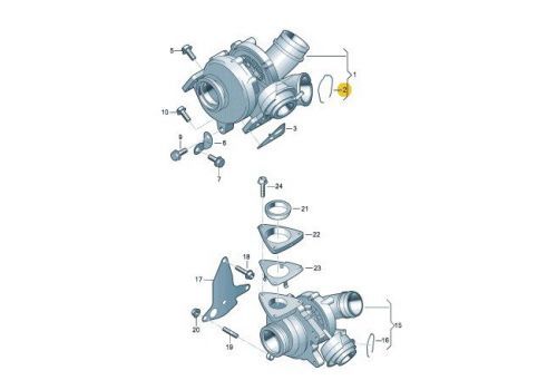 Охладитель наддува воздуха Зажим AXD AXE VAG 1J0145769D