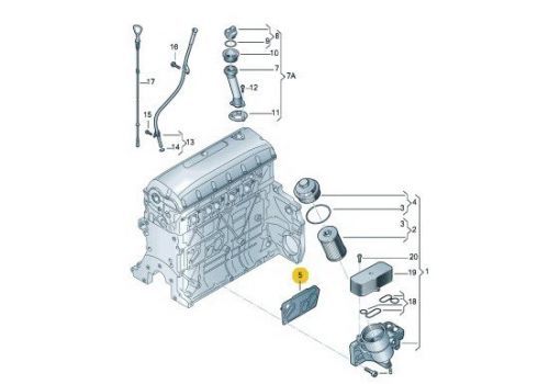 Прокладка корпуса масляного фильтра AXD,AXE + TOUAREG VAG 070115441A