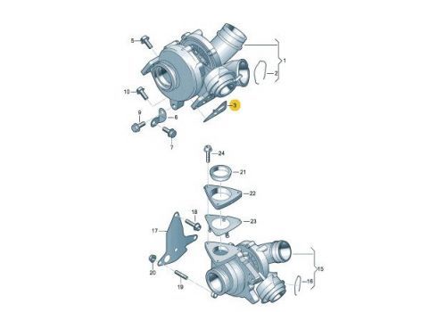 Прокладка турбины AXD,AXE VAG 070145757