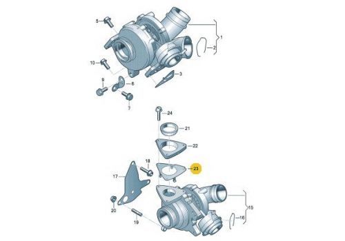 Прокладка турбины BNZ,BPС VAG 070253115