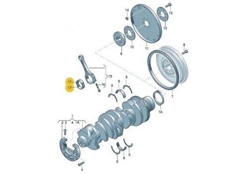 Вкладыши шатунные STD AXD,AXE STD Kolbenschmidt 77803600