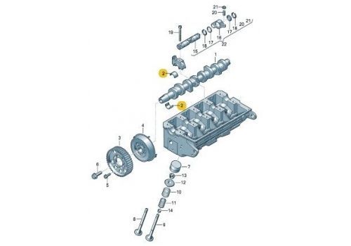 Вкладыши распредвала 1,9/2,5 1 штук GLYCO N147/4STD