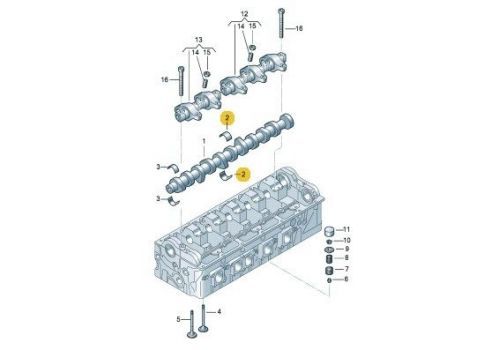 Вкладыши распредвала 1,9/2,5 1 штук GLYCO N147/4STD