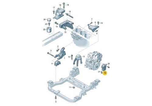 Подушка КПП L AXB,AXC,AXA VAG 7H0399151G