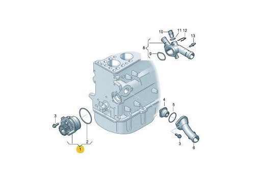 Помпа AXB,AXC,BRS,BRR VAG 045121011H